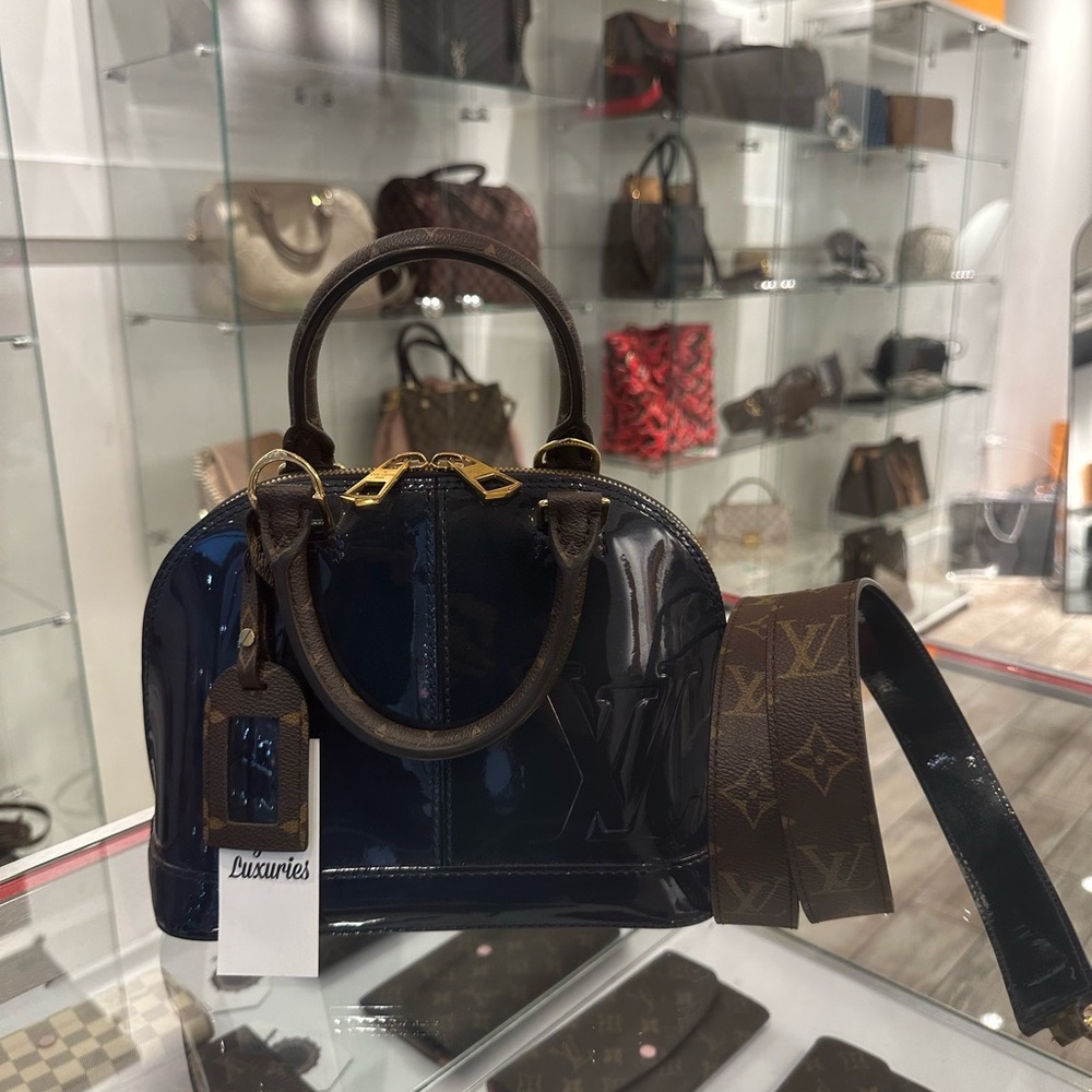 Louis Vuitton Dark Blue Patent Mini Bag